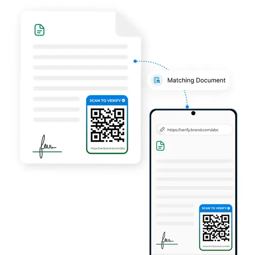 Manual matching against the original document