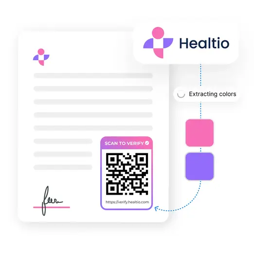 Design your branded document verification page and QR Code