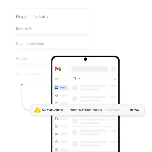 You get the alert on your registered email