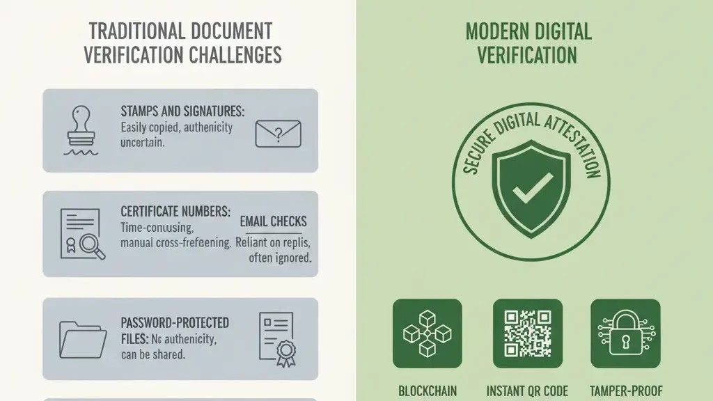 an infographic showing modern and traditional ways to protect a document
