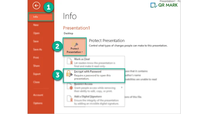 an image clearly explaining how to secure powerpoint, how to password protect powerpoint