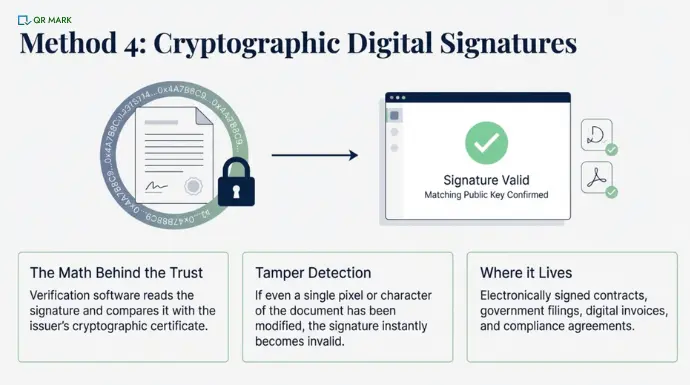 An image showing how to verify documents using digital signatures.