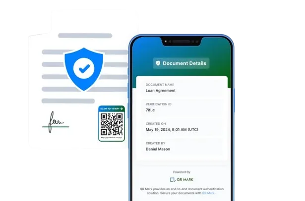Document and phone mockup