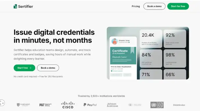 sertifier dashboard